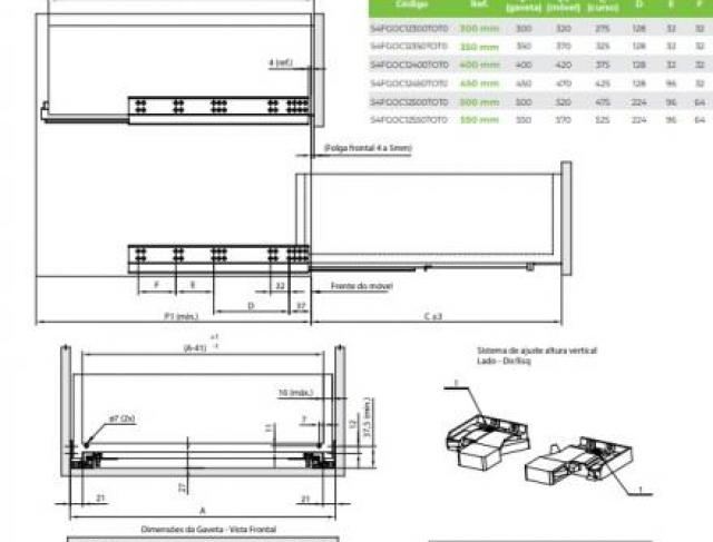 PRODUTOS FGVTN | Corrediça FGVTN Oculta One-Touch ET